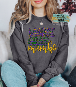 Mardi Gras Mambo Printed Sweatshirt