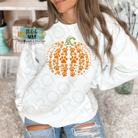 Paw Pumpkin Printed Sweatshirt