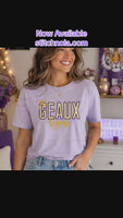 Geaux Tigers Glitter Appliqué Embroidered T-Shirt
