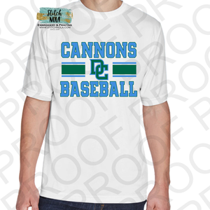 Destrehan Cannons Baseball Unisex White Shirt