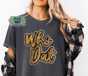 Sequin Who Dat Tee