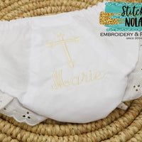 Personalized Bloomers ,Personalized Diaper Cover, Embroidered Bloomers, Newborn, Layette