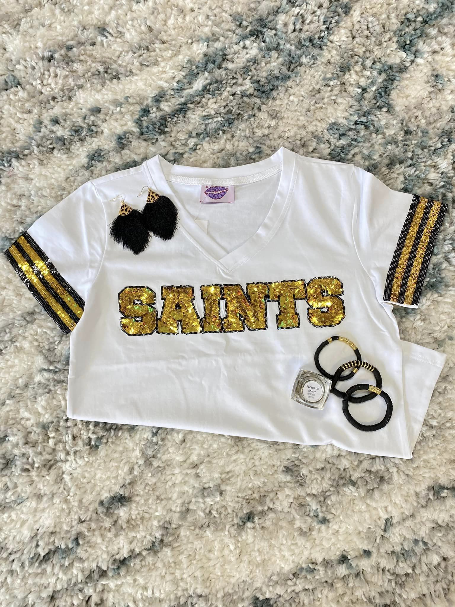 new orleans saints rhinestone shirt