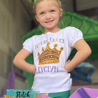 Future Queen Kids Printed Shirt, FAUX GLITTER this is A PRINT not real glitter