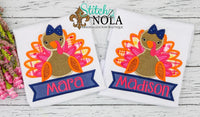 Personalized Baby Turkey Applique Shirt
