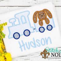Personalized Easter Train with Bunny Appliqué Shirt