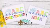 Personalized Back to School ABC Train Sketch Shirt
