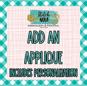Add an Applique includes Personalization