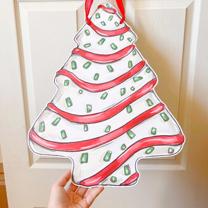 Christmas Tree Cake Door Hanger