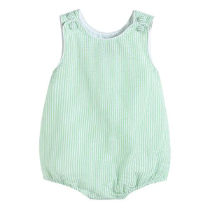 Classic Green Gingham Baby Bubble Romper