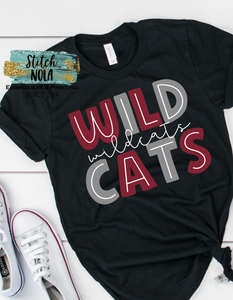 Destrehan High School Printed Spirit Tee DHS Wildcats