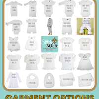 Personalized Baby Pumpkins With Name Sketch on Colored Garment