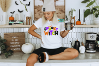 Adult Spooky Witch Halloween Printed Tee

