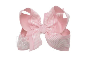Light Pink Gingham Bow