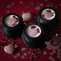 Love Spell Cauldron Bath Bomb with Rose Quartz
