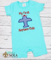 Personalized My 1st Airplane Ride Applique Colored Garment
