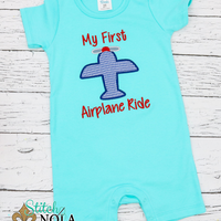 Personalized My 1st Airplane Ride Applique Colored Garment