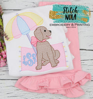 Personalized Puppy At The Beach Sketch Shirt
