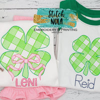 Personalized St. Patrick's Day Four Leaf Clover Sketch Shirt