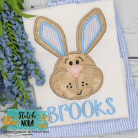 Personalized Easter Bunny Head Appliqué Shirt
