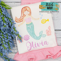 Personalized Under the Sea Mermaid Printed Shirt
