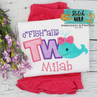 Personalized Birthday O "Fish"ally Appliqué Shirt