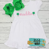 Personalized St. Patrick's Day Clovers With Name Sketch Shirt

