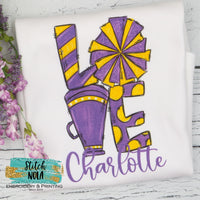 Personalized Purple & Gold Love Printed Shirt
