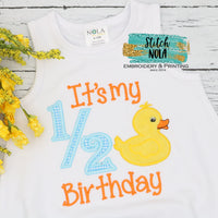 Personalized Birthday Duck Appliqué Shirt