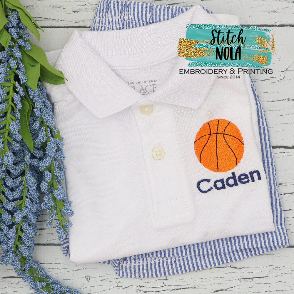 Personalized Basketball Collared Shirt