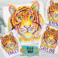 Personalized Watercolor Tiger Printed Shirt