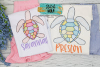 Personalized Colorful Sea Turtle Printed Shirt
