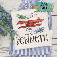 Personalized Flying Airplanes Printed Shirt