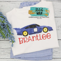 Personalized Race Car Printed Shirt