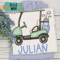 Personalized Golf Cart Printed Shirt