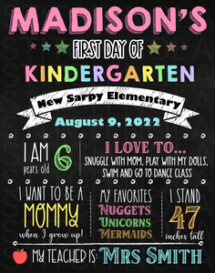 First Day of School Sign DIGITAL IMAGE ONLY