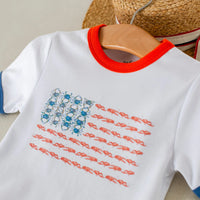 Red, white and blue crabs Organic Cotton Tee