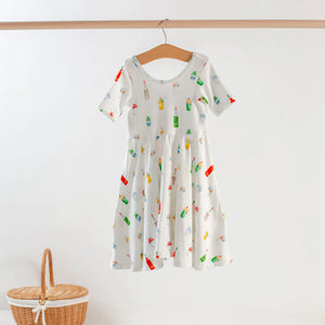 Sugar, Ice, & Everything Nice Organic Cotton Twirl Dress