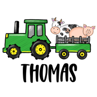 Farm Animals in Tractor Printed Shirt
