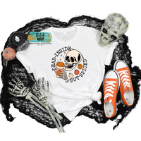 Adult Halloween Dead Inside but Spiced Printed Tee