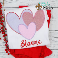 Personalized Valentine Hearts Bunch Sketch Shirt