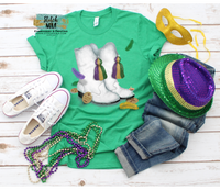 ADULT Mardi Gras Marching Boots Printed Tee
