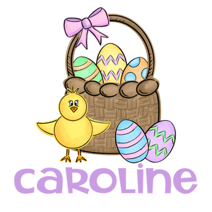 Personalized Easter Basket With Eggs & Chick Printed Shirt