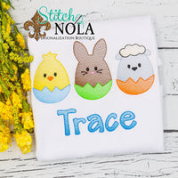 Personalized Hatched Easter Eggs Trio Sketch Shirt