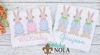 Personalized Easter Peter Rabbit Trio Sketch Shirt
