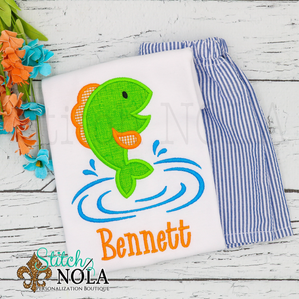Personalized Fish out of Water Applique Shirt