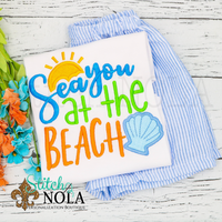 Personalized See You at the Beach Applique Shirt
