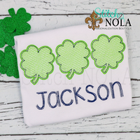 Personalized St. Patrick's Day Clover Trio Sketch Shirt