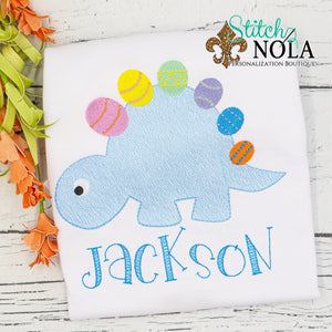 Personalized Easter Dinosaur with Eggs Sketch Shirt