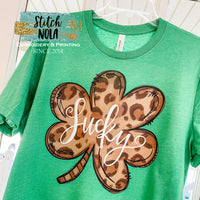 Leopard Shamrock Lucky Printed Tee